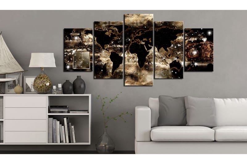 Bilde Continents And Stars 200x100 - Artgeist sp. z o. o. - Innredning - Bilder & kunst - Lerretsbilder