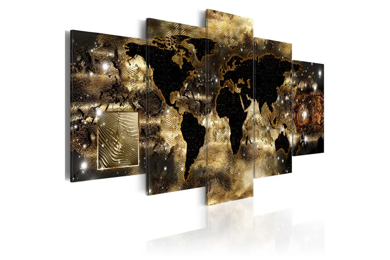 Bilde Continents Of Bronze 200x100 - Artgeist sp. z o. o. - Innredning - Bilder & kunst - Lerretsbilder