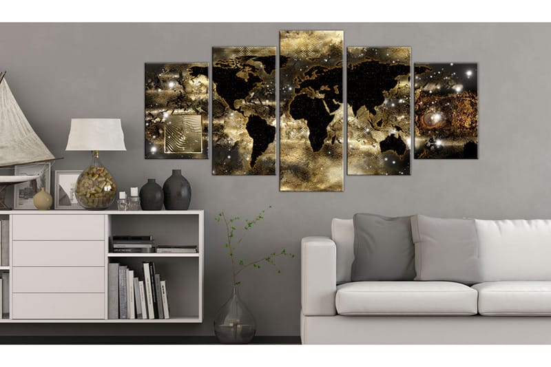 Bilde Continents Of Bronze 200x100 - Artgeist sp. z o. o. - Innredning - Bilder & kunst - Lerretsbilder
