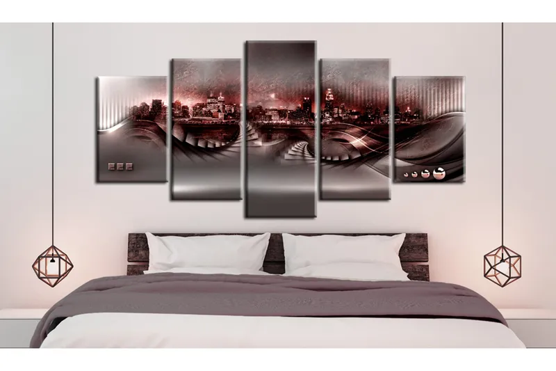 Bilde Crimson City 200x100 - Artgeist sp. z o. o. - Innredning - Bilder & kunst - Lerretsbilder
