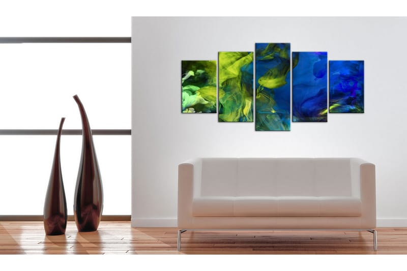 Bilde Dance Of Green Flames 200x100 - Artgeist sp. z o. o. - Innredning - Bilder & kunst - Lerretsbilder