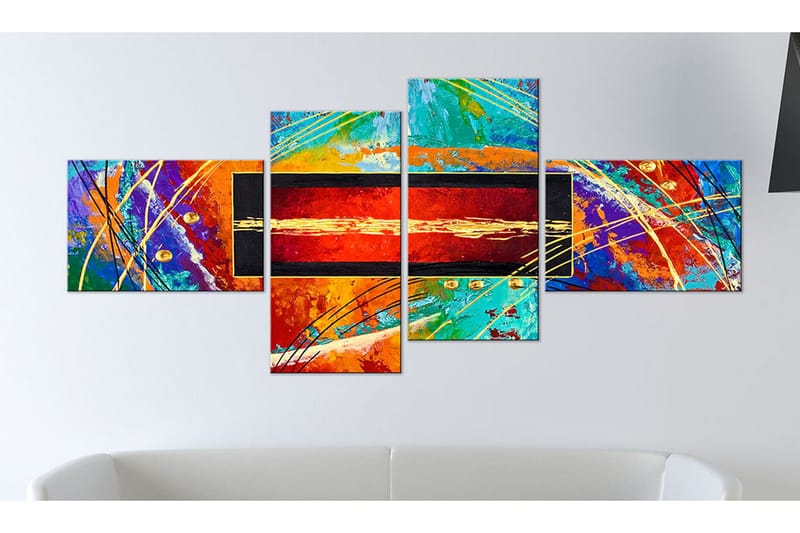 Bilde Dance Of Rainbow 100x45 - Artgeist sp. z o. o. - Innredning - Bilder & kunst - Lerretsbilder