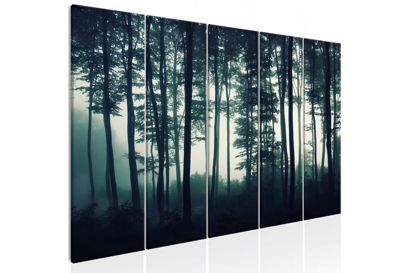 Bilde Dark Forest 5 Parts Narrow 200x80 - Artgeist sp. z o. o. - Innredning - Bilder & kunst - Lerretsbilder