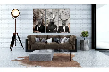 Bilde Deer In Suits 90x60 - Artgeist sp. z o. o. - Innredning - Bilder & kunst - Lerretsbilder