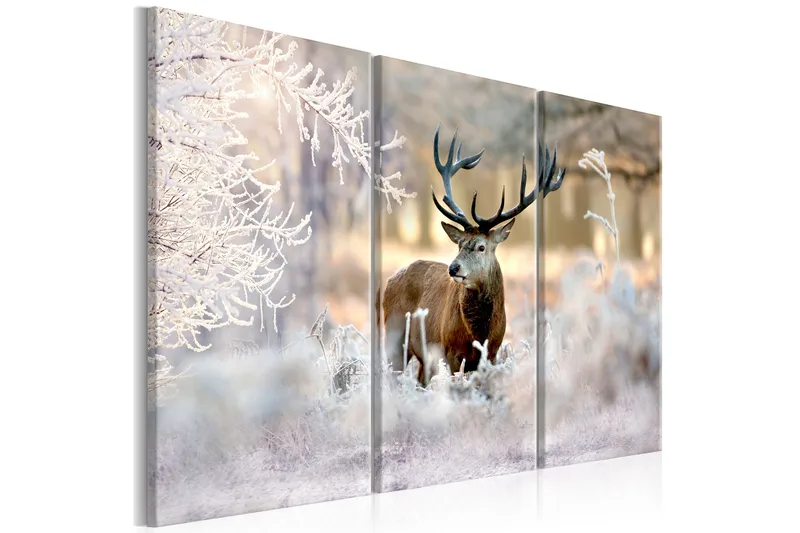 Bilde Deer In The Cold 90x60, Artgeist sp. z o. o.