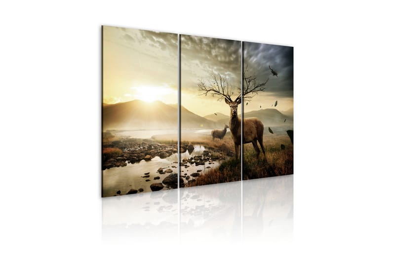 Bilde Deer With A Tree-Like Antlers 60x40, Artgeist sp. z o. o.