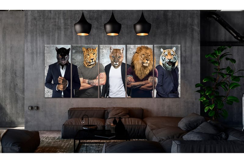 Bilde Different Faces 200x80 - Artgeist sp. z o. o. - Innredning - Bilder & kunst - Lerretsbilder
