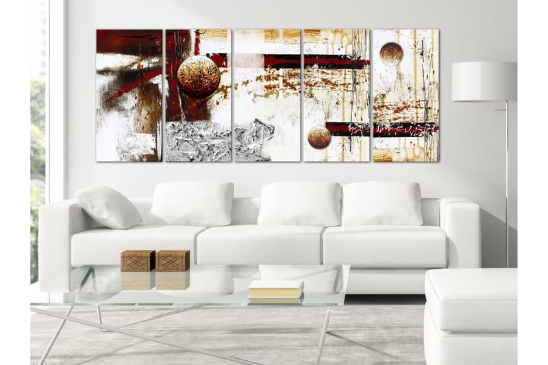Bilde Dynamics In Space 5 Parts Narrow 225x90 - Artgeist sp. z o. o. - Innredning - Bilder & kunst - Lerretsbilder