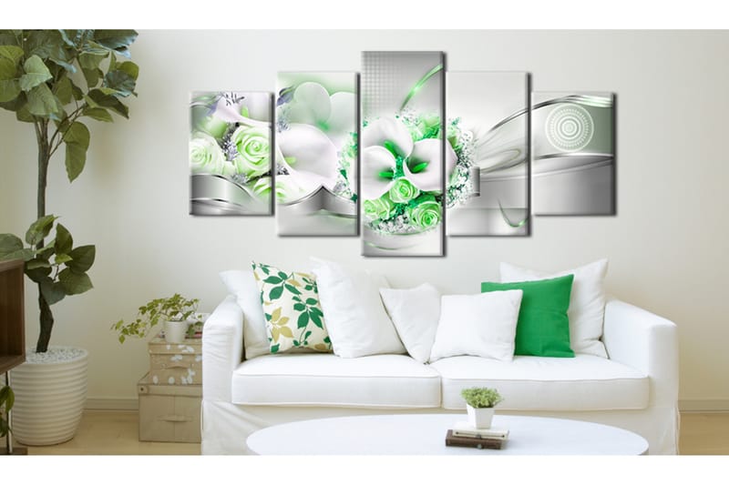 Bilde Emerald Bouquet 200x100 - Artgeist sp. z o. o. - Innredning - Bilder & kunst - Lerretsbilder