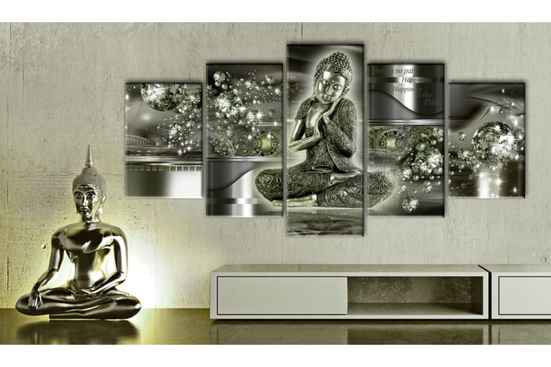 Bilde Emerald Budda 200x100 - Artgeist sp. z o. o. - Innredning - Bilder & kunst - Lerretsbilder