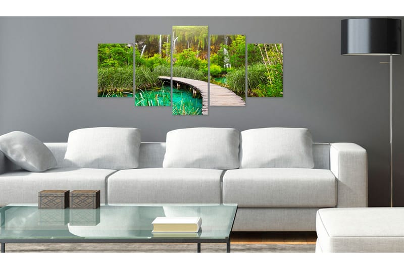 Bilde Emerald Trail 200x100 - Artgeist sp. z o. o. - Innredning - Bilder & kunst - Lerretsbilder