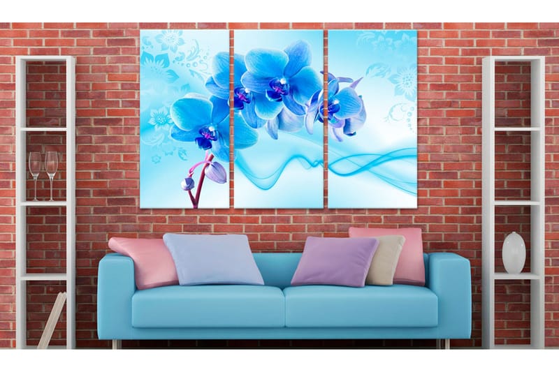 Bilde Ethereal Orchid Blue 120x80 - Artgeist sp. z o. o. - Innredning - Bilder & kunst - Lerretsbilder