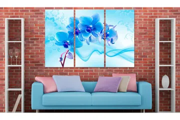 Bilde Ethereal Orchid Blue 60x40 - Artgeist sp. z o. o. - Innredning - Bilder & kunst - Lerretsbilder