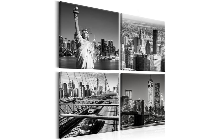 Bilde Faces Of New York 80x80 - Artgeist sp. z o. o. - Innredning - Bilder & kunst - Lerretsbilder