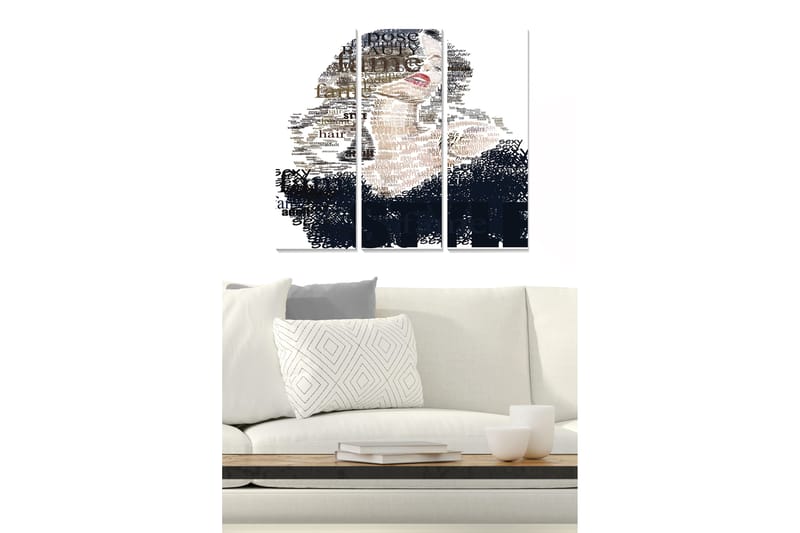 Bilde Fashion 3-pk Flerfarget - 22x05 cm - Innredning - Bilder & kunst - Lerretsbilder