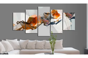 Bilde Fiery Blocks 100x50 - Artgeist sp. z o. o. - Innredning - Bilder & kunst - Lerretsbilder