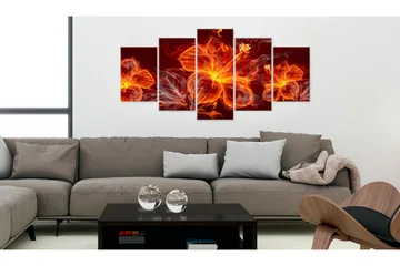 Bilde Fiery Flowers 100x50 - Artgeist sp. z o. o. - Innredning - Bilder & kunst - Lerretsbilder