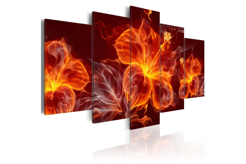 Bilde Fiery Flowers 200x100, Artgeist sp. z o. o.