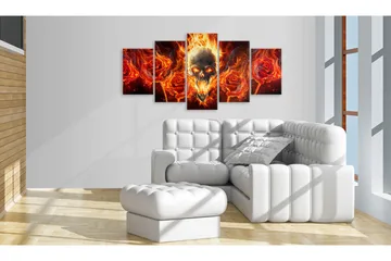 Bilde Fiery Skull 100x50 - Artgeist sp. z o. o. - Innredning - Bilder & kunst - Lerretsbilder