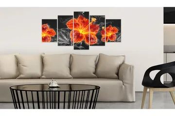 Bilde Fire Lily 200x100 - Artgeist sp. z o. o. - Innredning - Bilder & kunst - Lerretsbilder