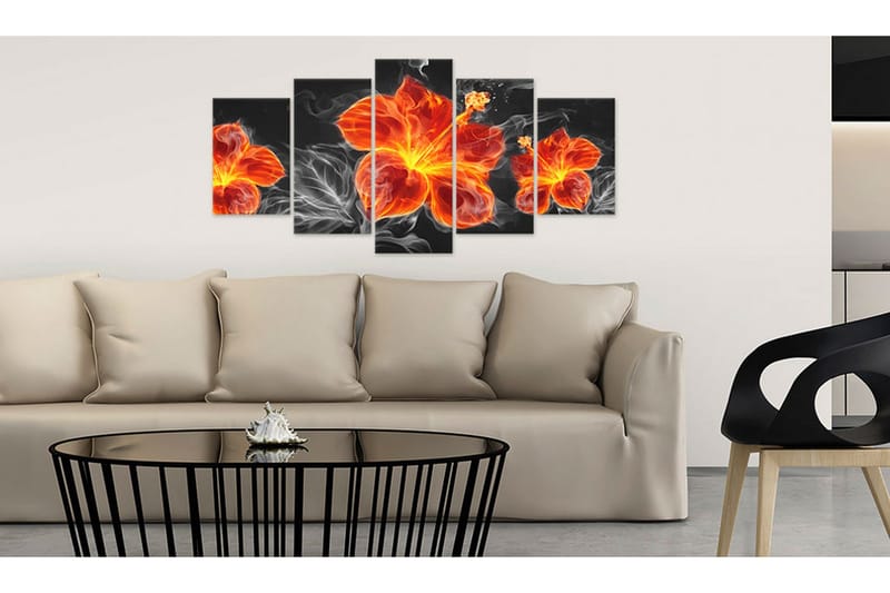 Bilde Fire Lily 200x100 - Artgeist sp. z o. o. - Innredning - Bilder & kunst - Lerretsbilder