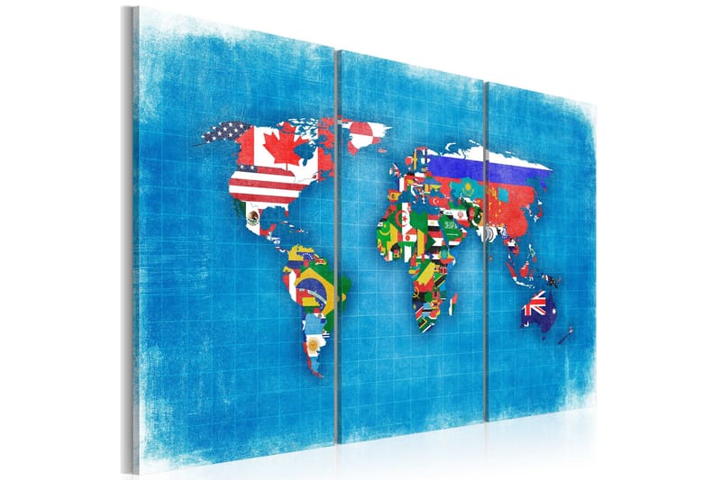Bilde Flags Of The World Triptych 60x40, Artgeist sp. z o. o.