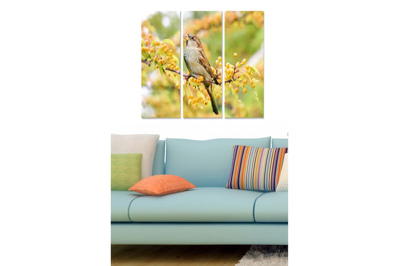 Bilde Floral 3-pk flerfarget - 22x05 cm - Innredning - Bilder & kunst - Lerretsbilder