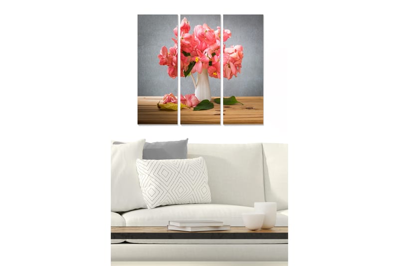 Bilde Floral 3-pk flerfarget - 22x05 cm - Innredning - Bilder & kunst - Lerretsbilder