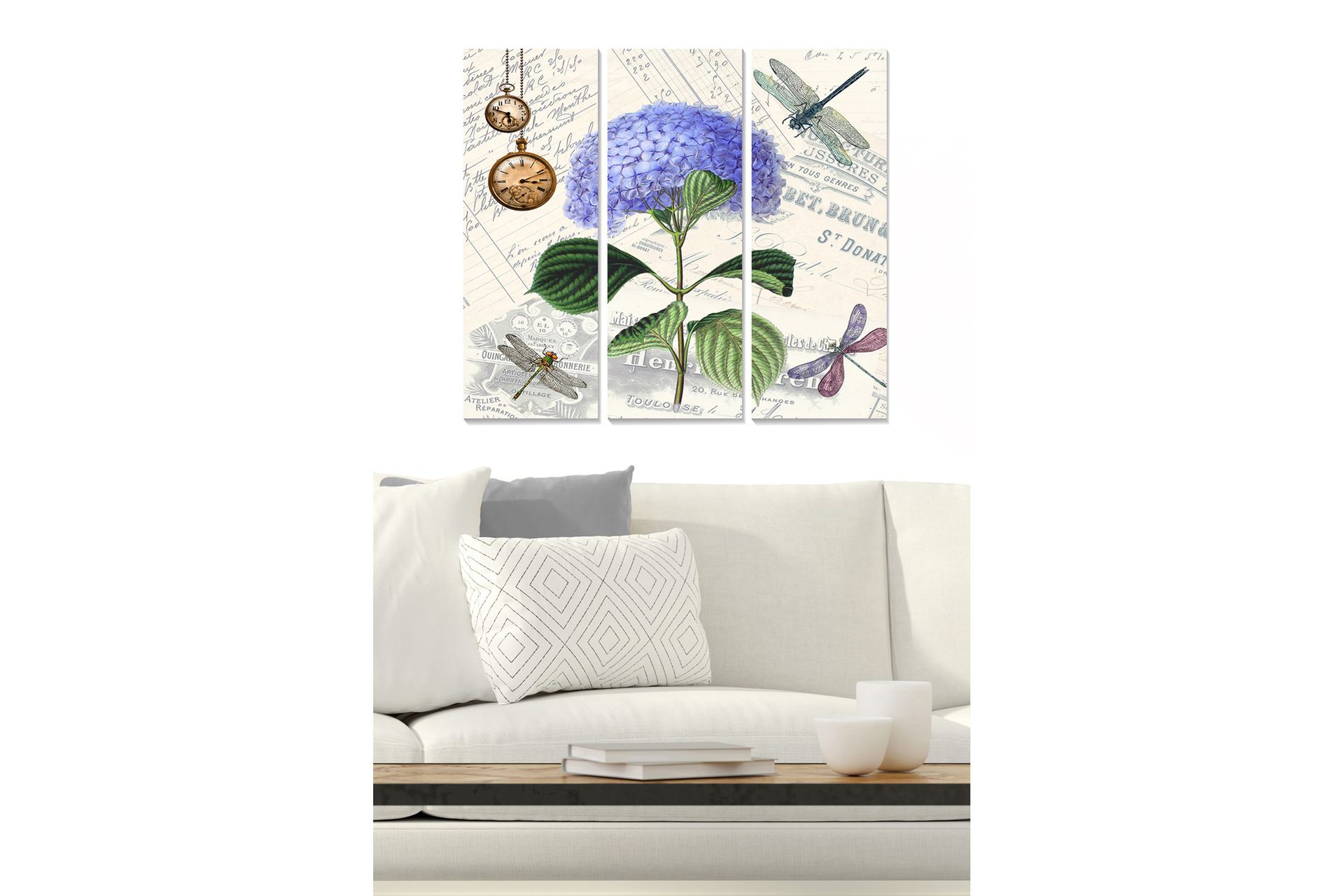 Bilde Floral 3-pk flerfarget - 22x05 cm - Innredning - Bilder & kunst - Lerretsbilder