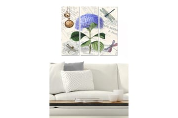 Bilde Floral 3-pk flerfarget - 22x05 cm - Innredning - Bilder & kunst - Lerretsbilder