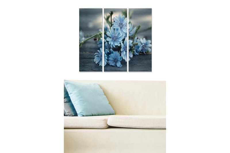 Bilde Floral 3-pk flerfarget - 22x05 cm - Innredning - Bilder & kunst - Lerretsbilder