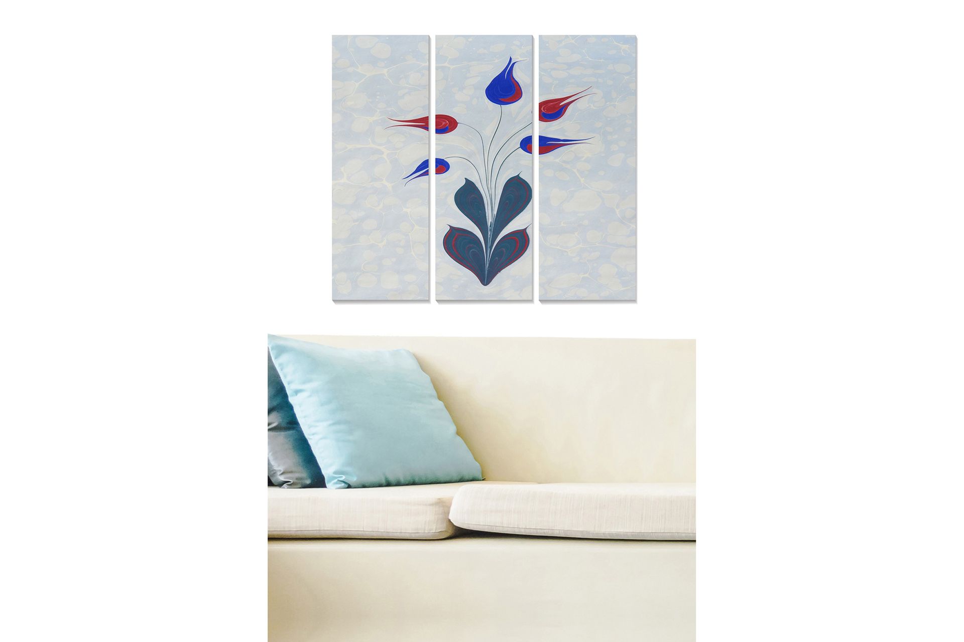 Bilde Floral 3-pk flerfarget - 22x05 cm - Innredning - Bilder & kunst - Lerretsbilder
