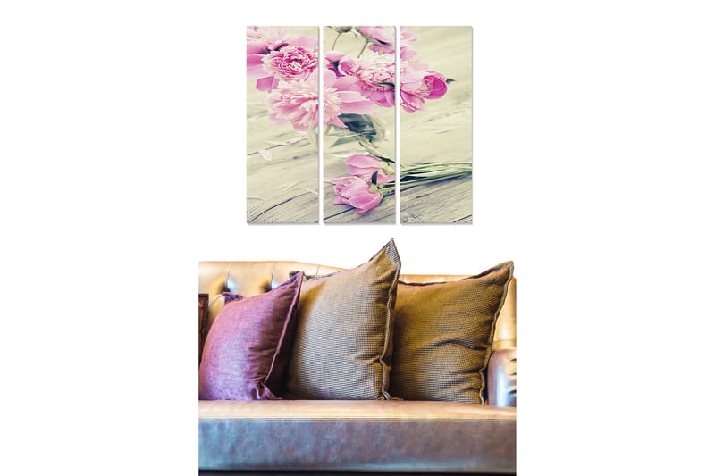 Bilde Floral 3-pk flerfarget - 22x05 cm - Innredning - Bilder & kunst - Lerretsbilder