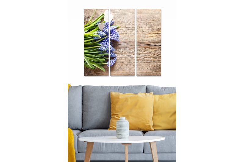 Bilde Floral 3-pk flerfarget - 22x05 cm - Innredning - Bilder & kunst - Lerretsbilder