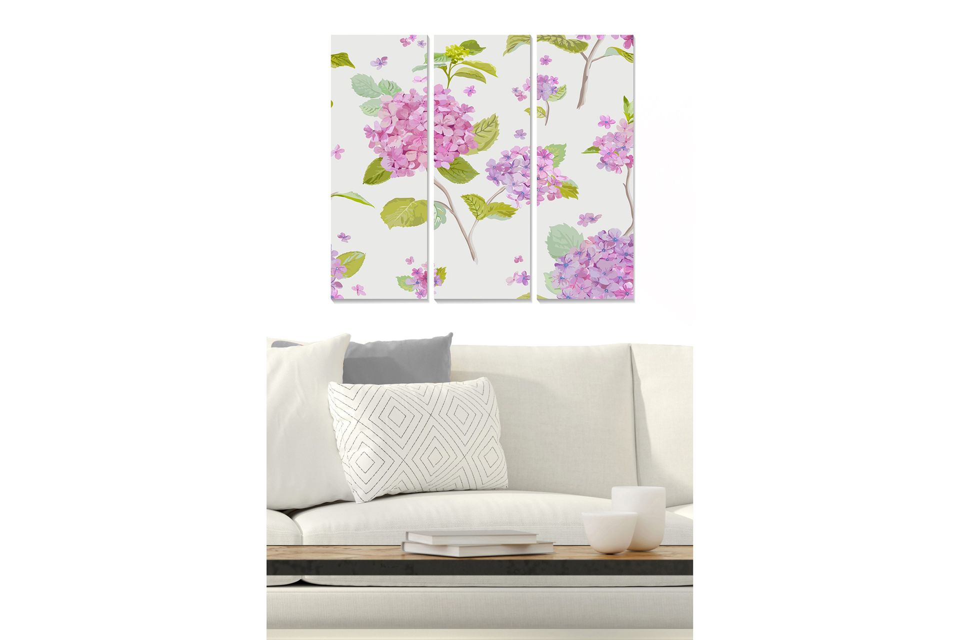 Bilde Floral 3-pk flerfarget - 22x05 cm - Innredning - Bilder & kunst - Lerretsbilder