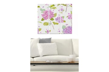 Bilde Floral 3-pk flerfarget - 22x05 cm - Innredning - Bilder & kunst - Lerretsbilder