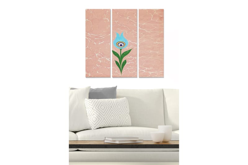 Bilde Floral 3-pk flerfarget - 22x05 cm - Innredning - Bilder & kunst - Lerretsbilder
