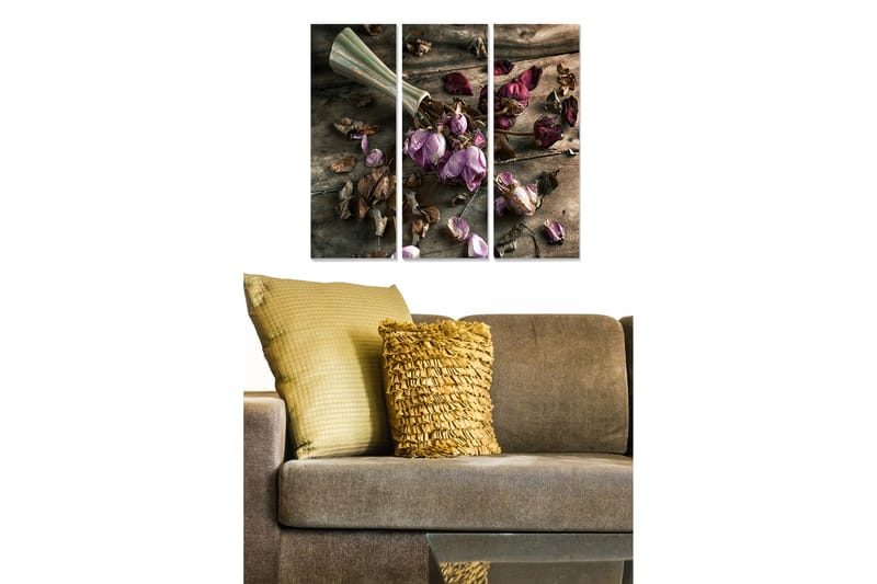Bilde Floral 3-pk flerfarget - 22x05 cm - Innredning - Bilder & kunst - Lerretsbilder