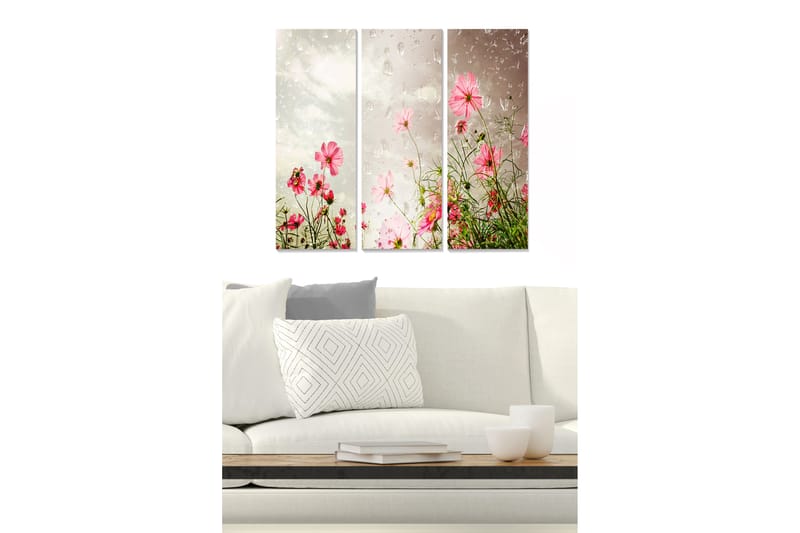 Bilde Floral 3-pk flerfarget - 22x05 cm - Innredning - Bilder & kunst - Lerretsbilder