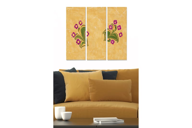Bilde Floral 3-pk flerfarget - 22x05 cm - Innredning - Bilder & kunst - Lerretsbilder