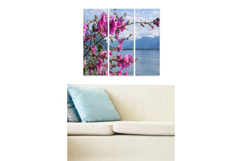 Bilde Floral 3-pk flerfarget - 22x05 cm - Innredning - Bilder & kunst - Lerretsbilder