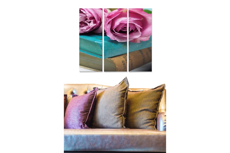 Bilde Floral 3-pk flerfarget - 22x05 cm - Innredning - Bilder & kunst - Lerretsbilder