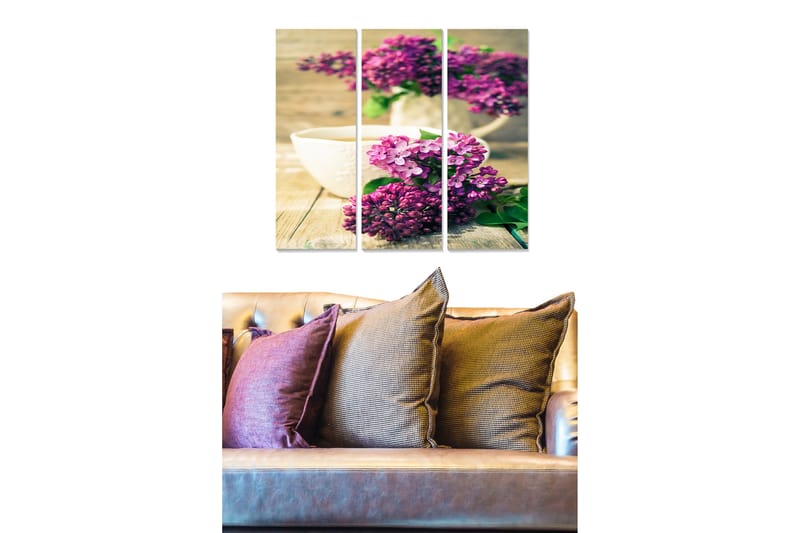 Bilde Floral 3-pk flerfarget - 22x05 cm - Innredning - Bilder & kunst - Lerretsbilder
