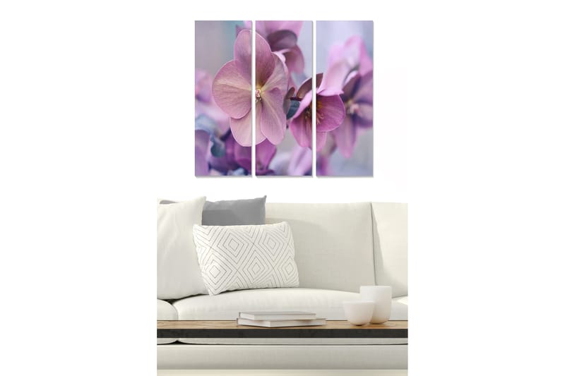 Bilde Floral 3-pk flerfarget - 22x05 cm - Innredning - Bilder & kunst - Lerretsbilder