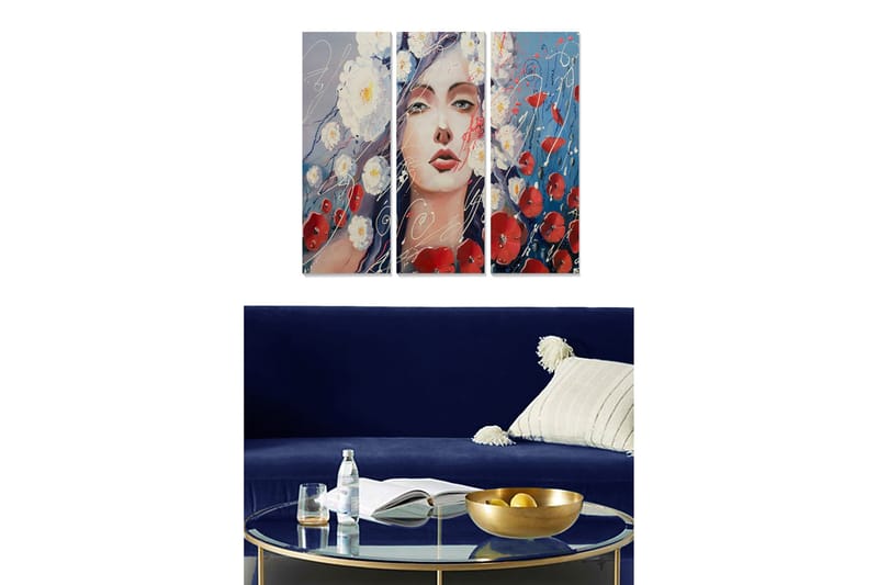 Bilde Floral 3-pk flerfarget, 22x05 cm