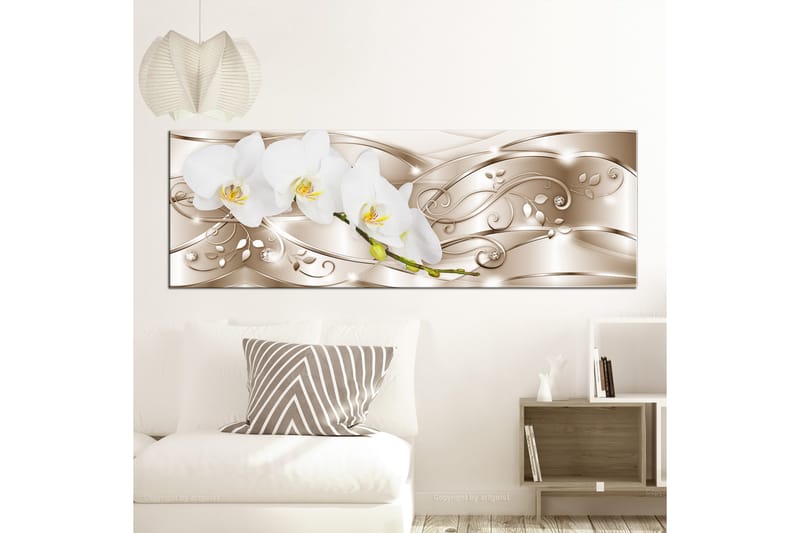 Bilde Flowering 1 Part Narrow Beige 150x50 - Artgeist sp. z o. o. - Innredning - Bilder & kunst - Lerretsbilder