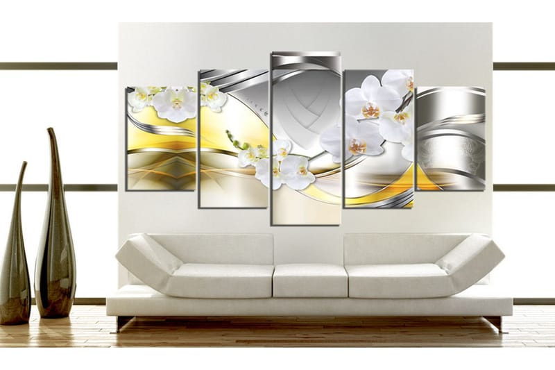 Bilde Flowers Of Future 200x100 - Artgeist sp. z o. o. - Innredning - Bilder & kunst - Lerretsbilder
