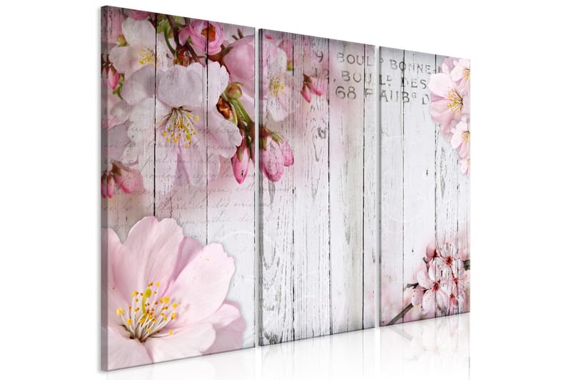 Bilde Flowers On Boards 3 Parts 120x80, Artgeist sp. z o. o.