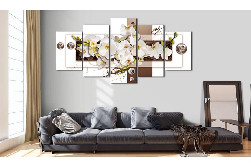 Bilde Flowery Installation 100x50 - Artgeist sp. z o. o. - Innredning - Bilder & kunst - Lerretsbilder