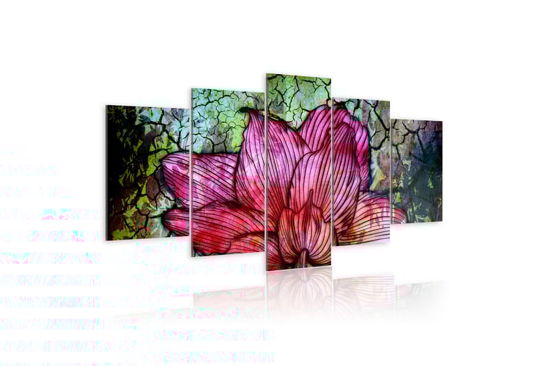 Bilde Flowery Stained Glass 100x50 - Artgeist sp. z o. o. - Innredning - Bilder & kunst - Lerretsbilder